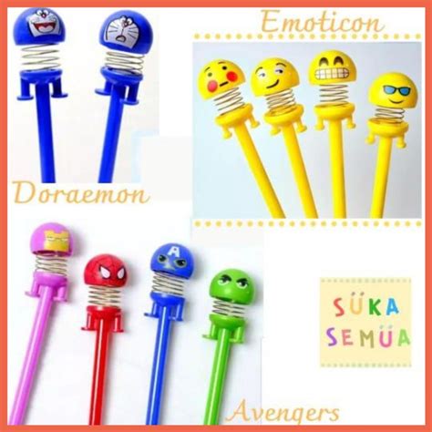 Jual Pena Per Emoticon Doraemon Avengers Pen Pulpen Bolpen Mentul