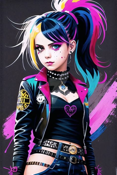 Punk Girl Painting 69 By Punkerlazar On Deviantart