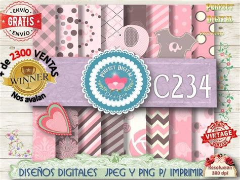 Kit Imprimible C234 1 Diseños Burbujas Puntitos Lunares Raya