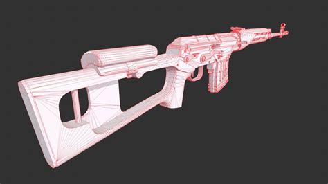 Svd Dragunov Sniper Rifle D Model By Yn Delmund