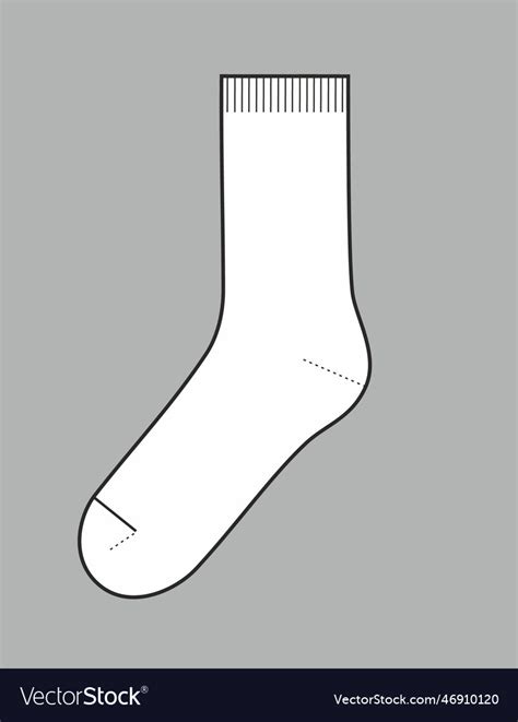 Sock On A Background Fashion Cad Royalty Free Vector Image