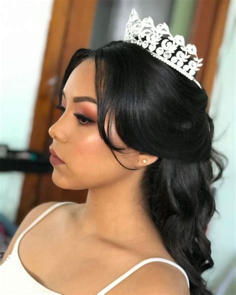 Quinceanera Hairstyles With Tiara Down