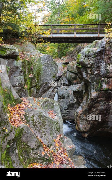 Sculptured Rocks Natural Area In Groton New Hampshire During The