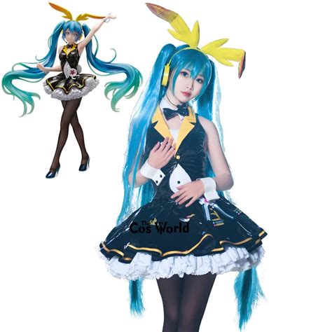 Uniforme Miku Lapin Fille Tenue Cosplay Anime Costumes Canoeracing