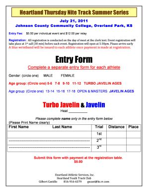 Fillable Online Tnt Entry Form Turbo Jav Heartland Athletic Services