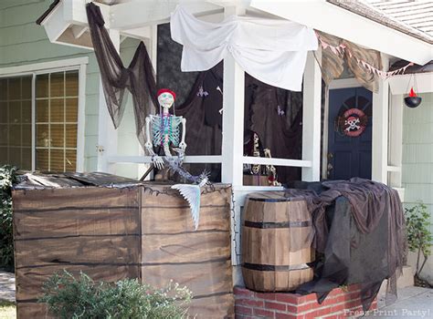 Diy Pirate Ship Halloween Front Porch Decor Idea Press Print Party