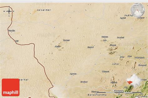 Satellite 3D Map of Barmer