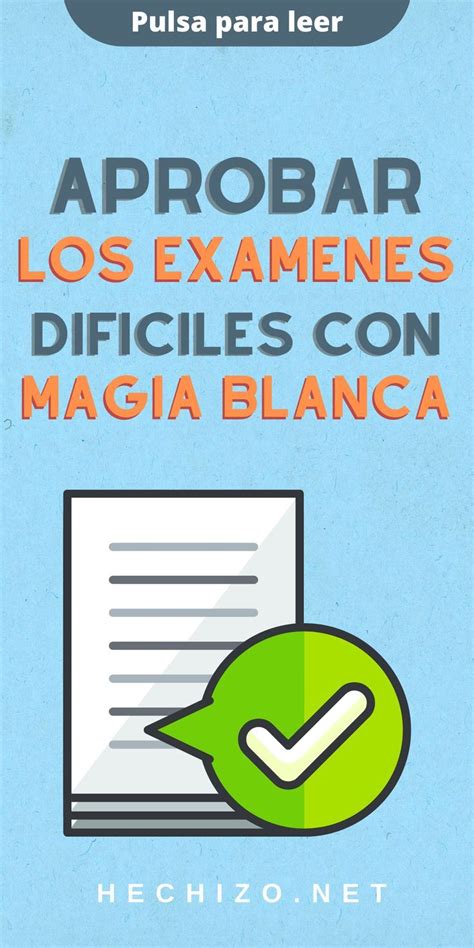 Aprobar Los Exámenes Con Magia Blanca Suerte Examen Aprobar Examen Exámenes