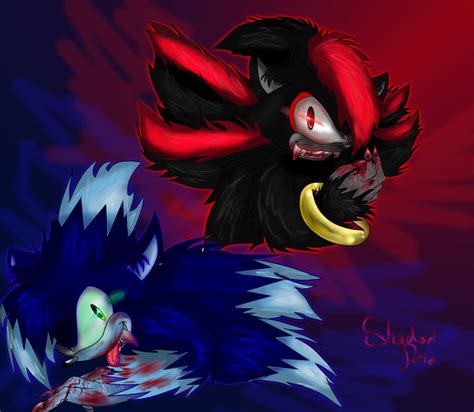 Sonic And Shadow Werehogs By Frillyreptile On Deviantart