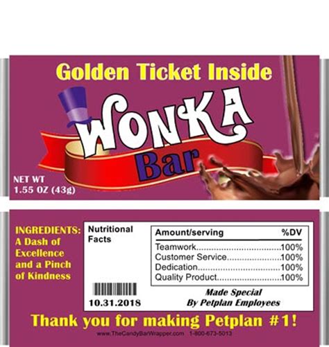 Free Printable Willy Wonka Chocolate Bar Wrapper Printable Templates