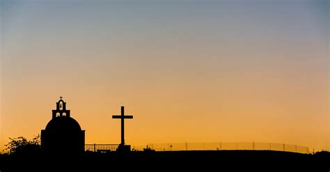 Silhouette of Church Building During Sunset · Free Stock Photo