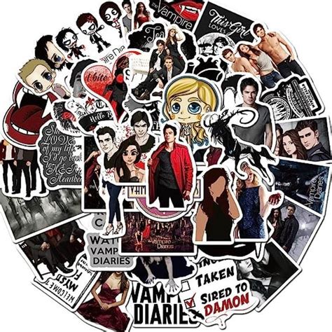 The Vampire Diaries Characters Themed Set Of 50 Assorted Stickers Decal