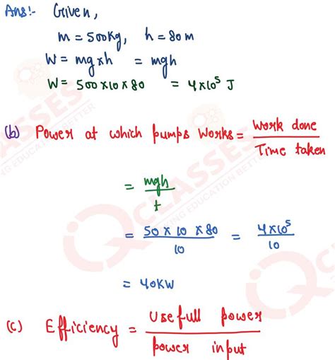 Class10 ICSE Physics Selina Chapter Work Energy And Power