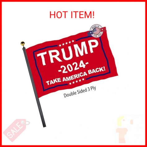 Trump 2024 Flags 3x5 Outdoor Made In Usa Double Sided 3 Ply Heavy Duty