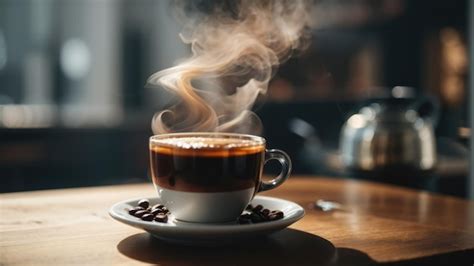 Premium AI Image Steaming Cup Of Freshly Brewed Coffee