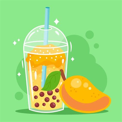 Premium Vector Hand Drawn Bubble Tea Illustration