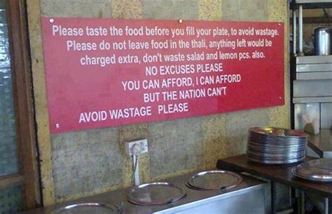 Food Wastage Restaurant Warning Social And People Pitribe