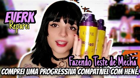 Teste De Mecha A Progressiva Everk No Cabelo Hen Zado Youtube