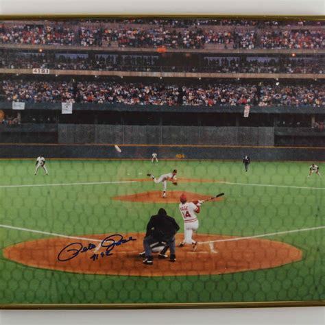 Pete Rose 4192 Autographed Actual Hit Framed Photo Ebth