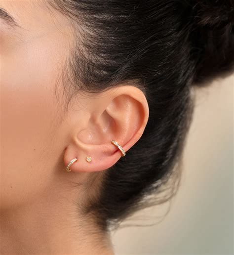 Skinny Diamond Ear Cuff in 18k Gold Vermeil on Sterling Silver and ...