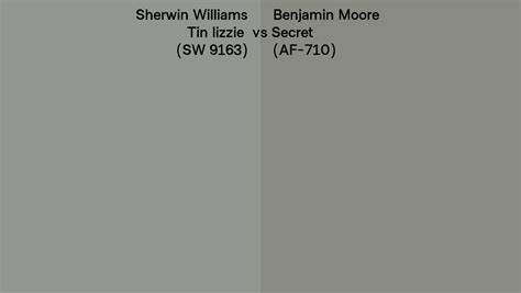 Sherwin Williams Tin Lizzie SW 9163 Vs Benjamin Moore Secret AF 710