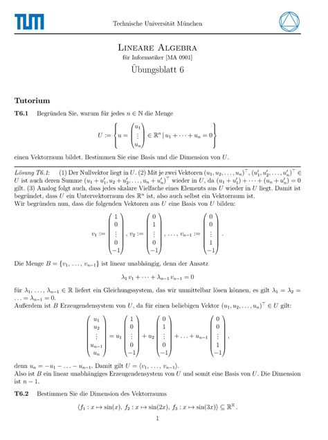 Blatt Lsg Tutorium Woche Loesung Technische Universit At M