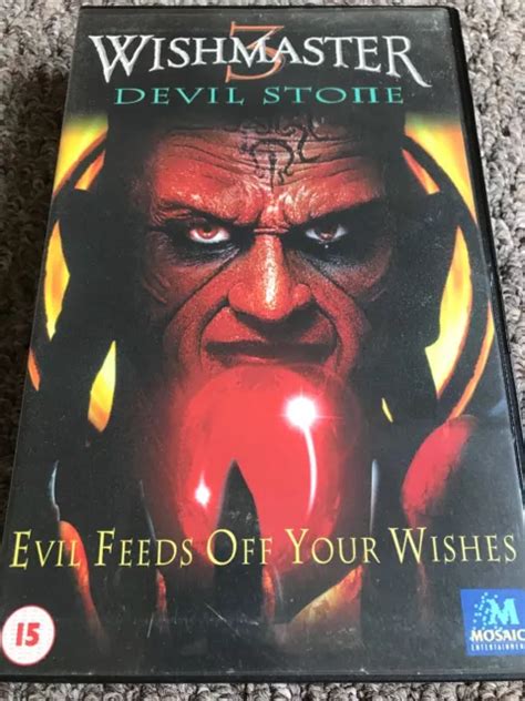 Wishmaster Devil Stone Big Box Ex Rental Vhs Video