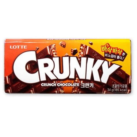 Lotte Crunky Chocolate Bar 34g Cookies And Cream And Double Crunch