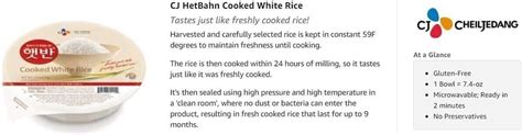 Cj Cooked Rice Hetbahn Korean Microwavable Instant White Rice G