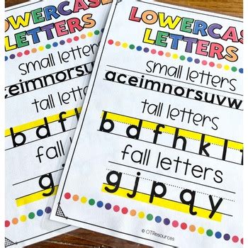 Ot Handwriting Printable Visual Tall Small Fall Letters Size Guide