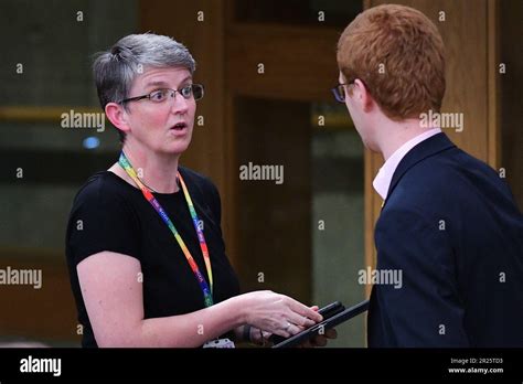 Edinburgh Scotland Uk 17 May 2023 Maggie Chapman Msp With Ross Greer