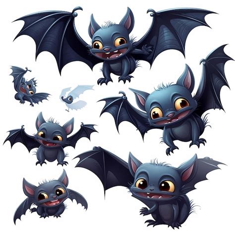 Premium Photo Playful Cartoon Bat Collection