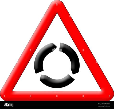 Roundabout Traffic Sign Vector Illustration Stock Vector Image And Art