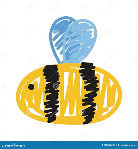 Children Drawing Cute Bee by Pencil Stock Vector - Illustration of ...