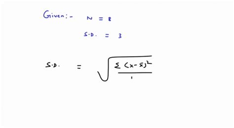 SOLVED A Sample Of N 6 Scores Has A Standard Deviation Of S 3