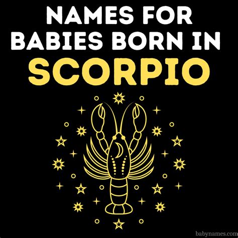 Names For Babies Born In Scorpio