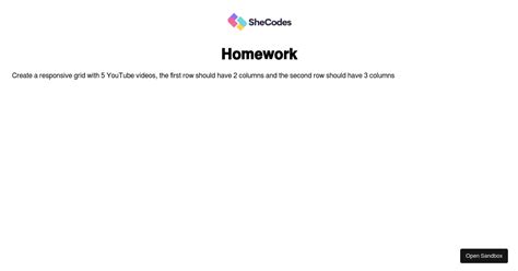 Homework Challenge Forked Codesandbox