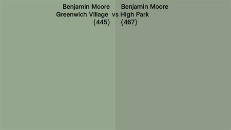 Benjamin Moore Greenwich Village Vs High Park Side By Side Comparison