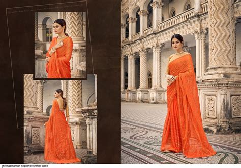 YNF MAAMANNAN SEQUENCE CHIFFON SAREE