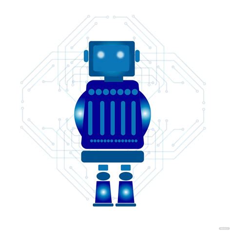 Futuristic Robot Vector In Illustrator Svg  Eps Png Download