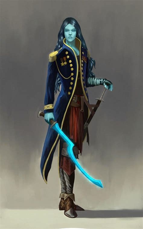 Art Captain Rain Fleetfoot Water Genasi Dnd Character Design