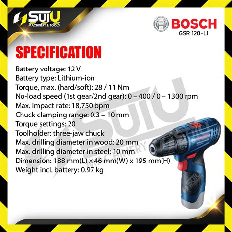 BOSCH Combo Kit A GSR 120 Li Cordless Drill GDR 120 LI Cordless