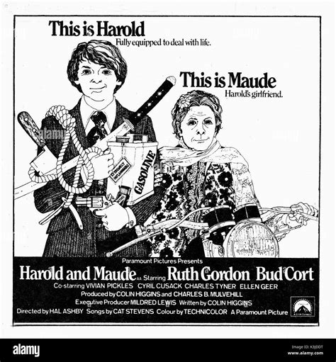 HAROLD AND MAUDE BUD CORT as Harold, RUTH GORDON as Maude HAROLD AND ...