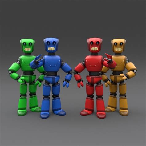 Robots Todos Modelo D Ds Blend Dae Fbx Obj Free D