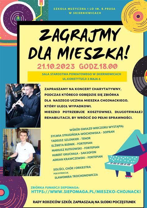 Koncert Charytatywny Dla Mieszka Chojnackiego Pa Dziernika R