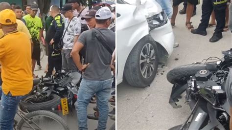 Choque De Moto Y Carro Dejó Dos Heridos En Ciénaga Santa Marta Al Día