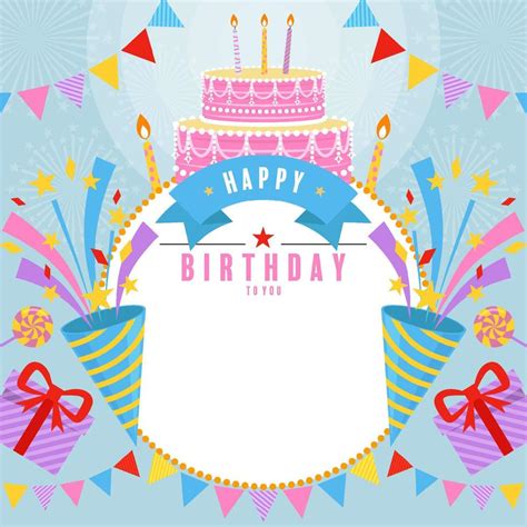 Happy Birthday Greetings Card Vector Art At Vecteezy