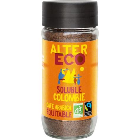 Café soluble bio pur arabica ALTER ECO le pot de 100 g à Prix Carrefour