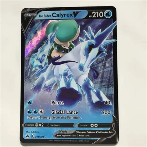 ICE RIDER CALYREX V 045 198 Chilling Reign Pokemon Card Ultra Rare NM