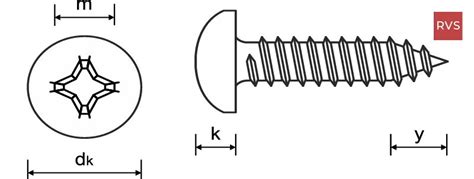 Self Tapping Sheet Metal Screw Stainless Steel A With Bilge Head And